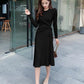 Mid-length Casual Sweater In Autumn and Winter with Slim Thick Dress Over The Knee Knit Women's Bottoming Shirt