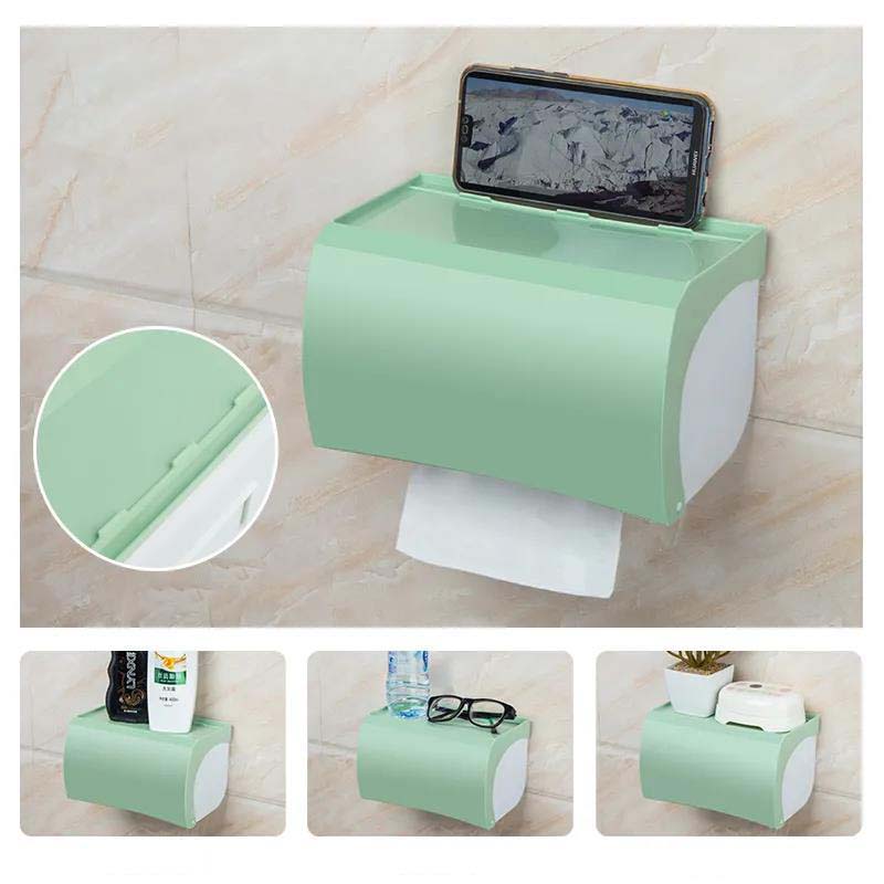 Bathroom Paper Towel Box Plastic Toilet Bathroom Waterproof Hand Paper Roll Paper Box Equipment Paper Towel Carrier Paper Box