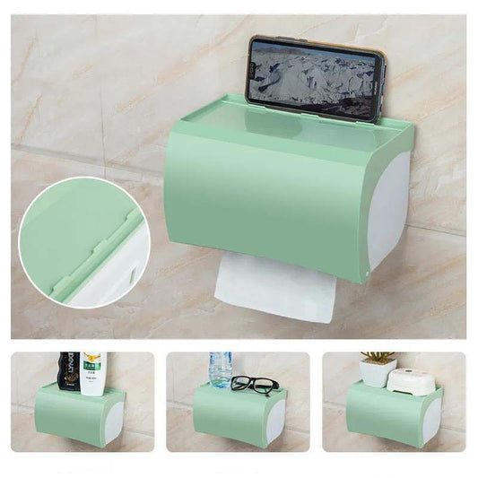 Bathroom Paper Towel Box Plastic Toilet Bathroom Waterproof Hand Paper Roll Paper Box Equipment Paper Towel Carrier Paper Box