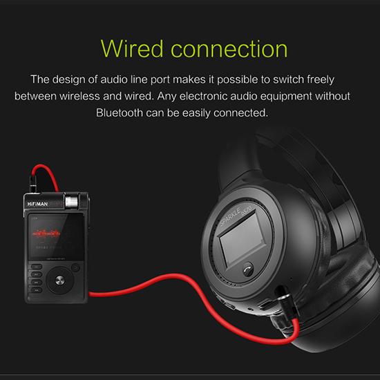 LED Display Wilress Headphones Bluetooth 4.0 Headset Stereo Noise Canceling Sports Earphone with Mic