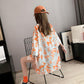 Women Summer O-neck Top T-shirt Printed Short-sleeved Loose Casual Tee