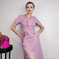 Summer Short-sleeved Dress Women's French Niche Large Size Temperament Waist Was Thin and Thin Skirt