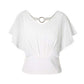 Summer Chiffon Shirt Short-sleeved Women's Temperament V-neck Bat-sleeve Cover Arm Thin T-shirt Women's Top