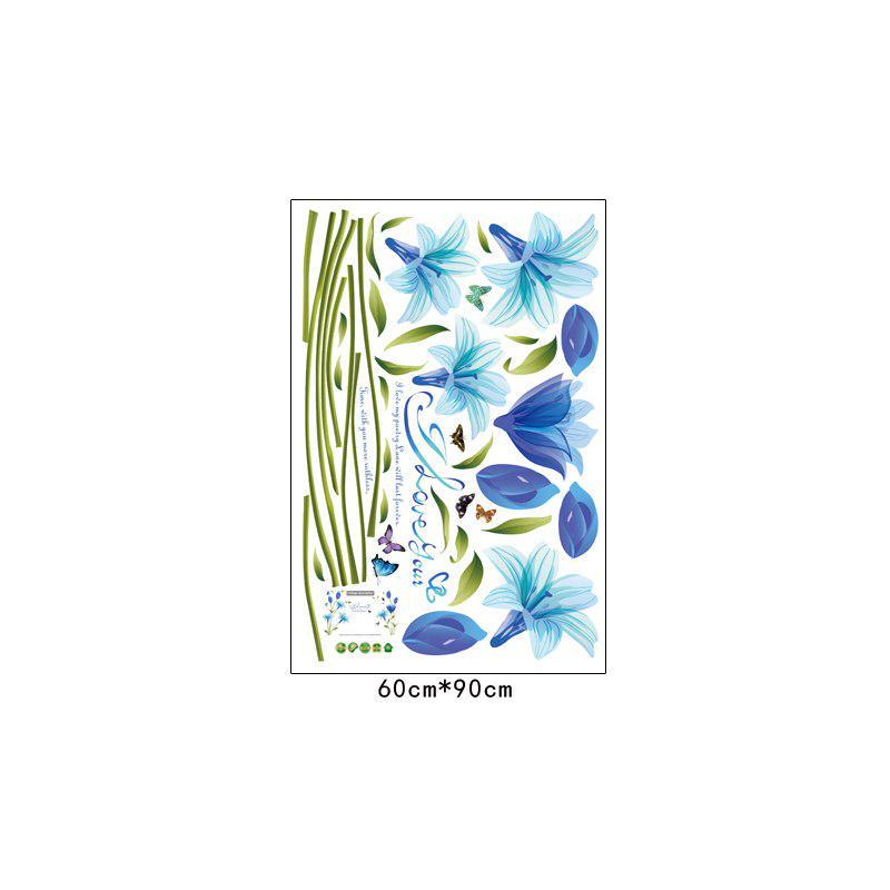 [Wall sticker ]Lily Wall Stickers Home Decor Living Room Bedroom Window Bathroom Tile Art Decals Flo