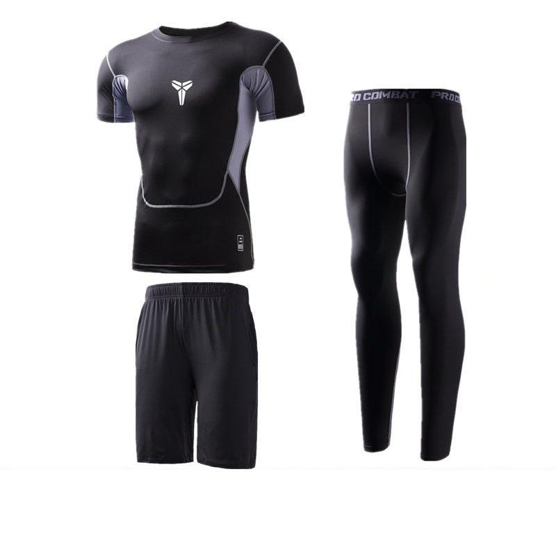 Men's Fitness Running Quick-drying Sportswear Outdoor Jogging Sportswear Breathable Tight Suit Clothes