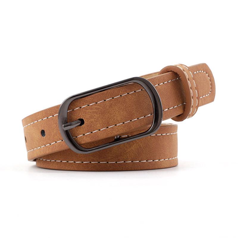 Belt Women Fashion Leather Waist Band Needle Square Buckle All-match