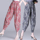 Nine Points Casual Pants Summer Loose Drape Harem Pants Printed Chiffon Wide-leg Pants Women's Pants Thin Bloomers