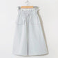 Casual Solid A-line Cotton Midi Skirts Women 2020 Summer Long Black Skirts Womens Pocket Elastic Waist Womens Skirts Female