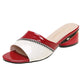 Sandals and Slippers Women's Summer Rhinestone Thick Heel Medium Heel Ladies Wear Comfortable All-match Non-slip Slippers