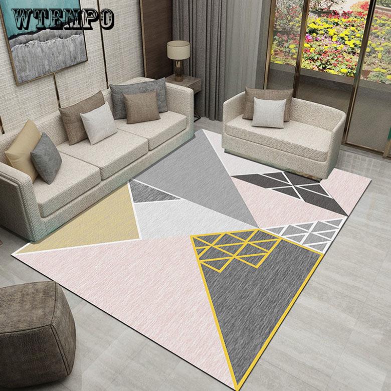 Modern Simplicity Carpet for Living Room Bedroom Geometric Pattern Carpets Non-slip