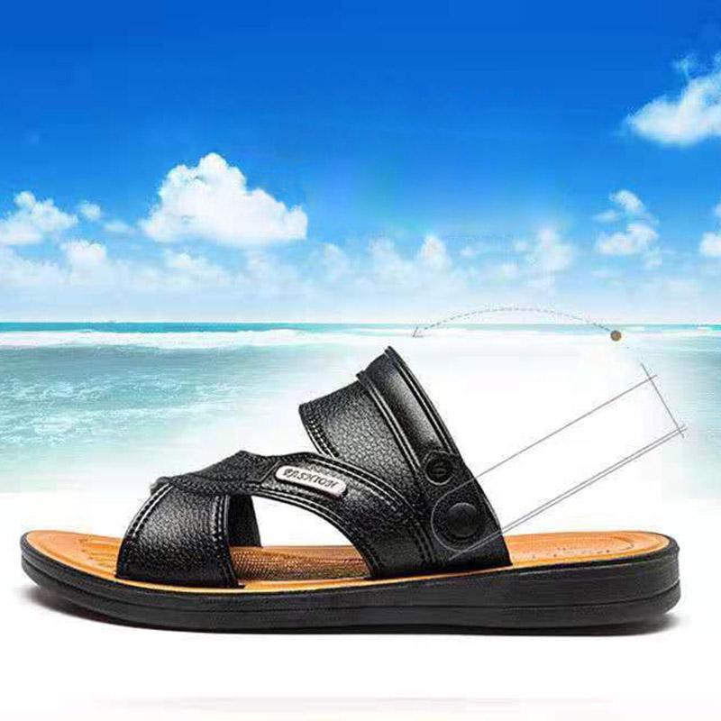 Men's Beach Sandals Summer Thick Sole Non-Slip Breathable Casual Shoes