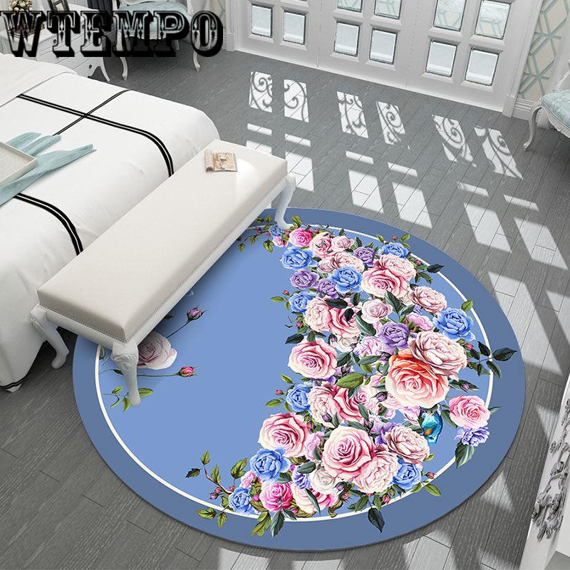 Retro style carpet living room carpet soft room carpet sofa cushion yoga mat Chinese round carpet