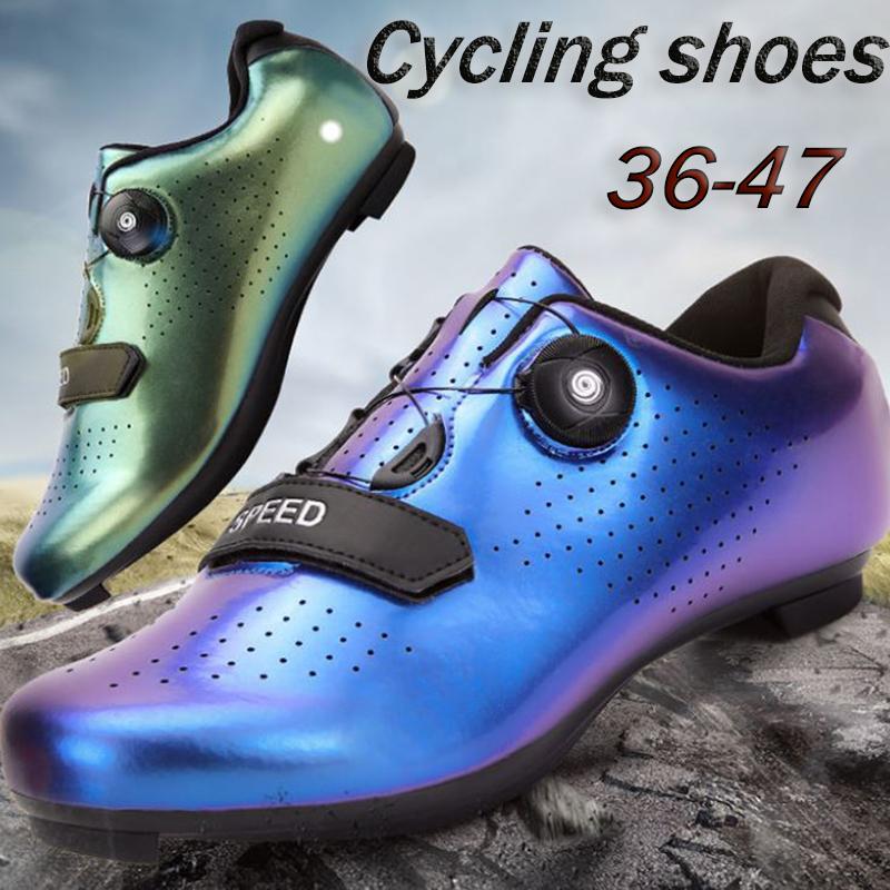 Men's and Women's Cycling Shoes Road Bike Lockless Cycling Shoes Hard-soled Men's Mountain Bike Bicycle Professional Power-assisted Cycling Shoes
