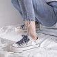 Women's Thick-soled Low-top Canvas Shoes Harajuku Style Students' Height-increasing Shoes Girls' Casual Shoes Biscuit Shoes