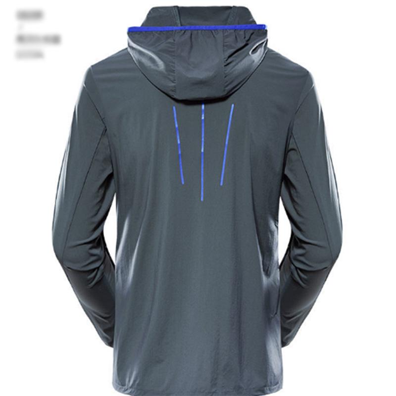 Summer Solid Color Sportswear Sunscreen Clothing Men's UV Protection Men's Thin Running Fishing Outdoor Jacket