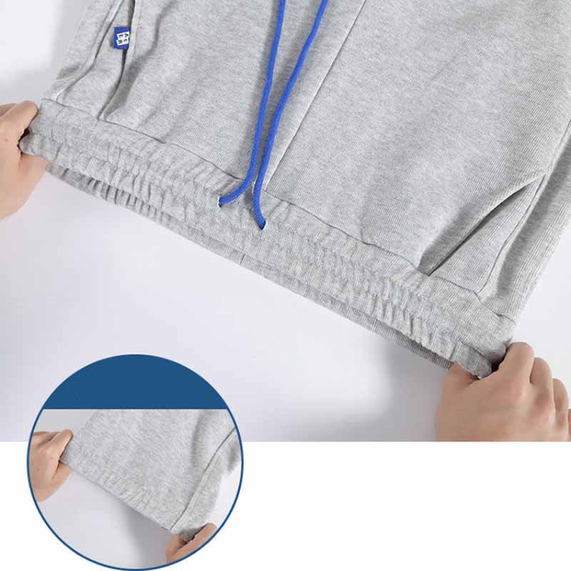 Women's Spring and Summer Trousers High-rise Straight-leg Gray Sweatpants Korean Style Loose Casual Student Nine-point Pants Trend