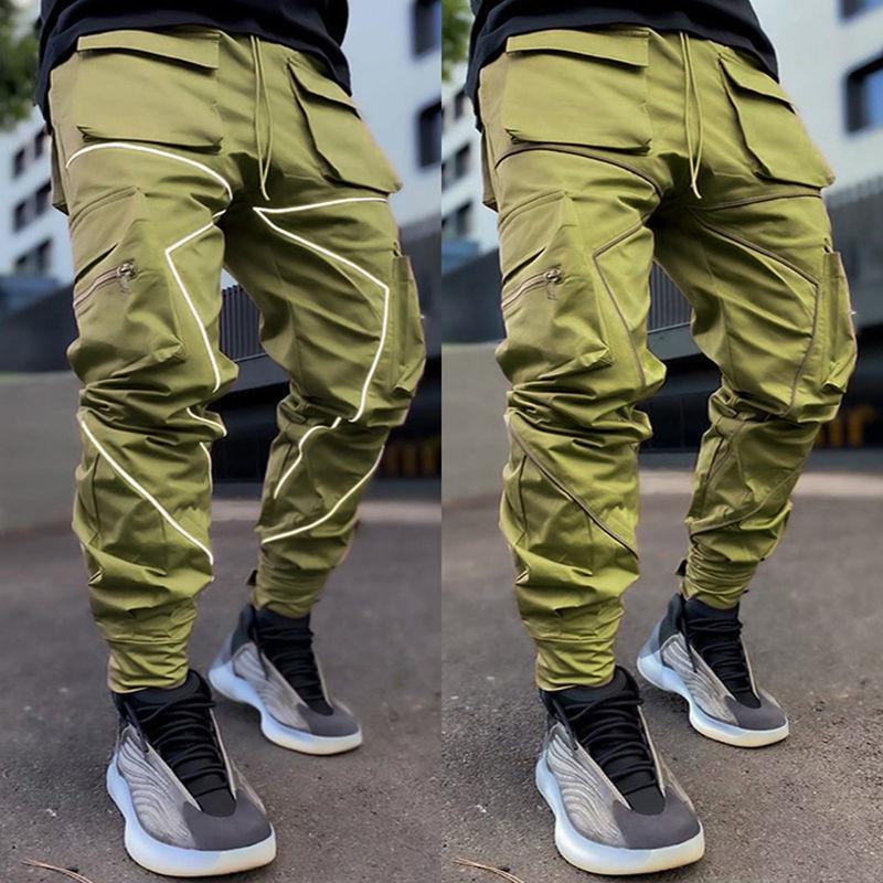 Men's Summer Thin Korean Version of The Wild Loose Straight Multi-pocket Pants Drawstring Sports Casual Trousers
