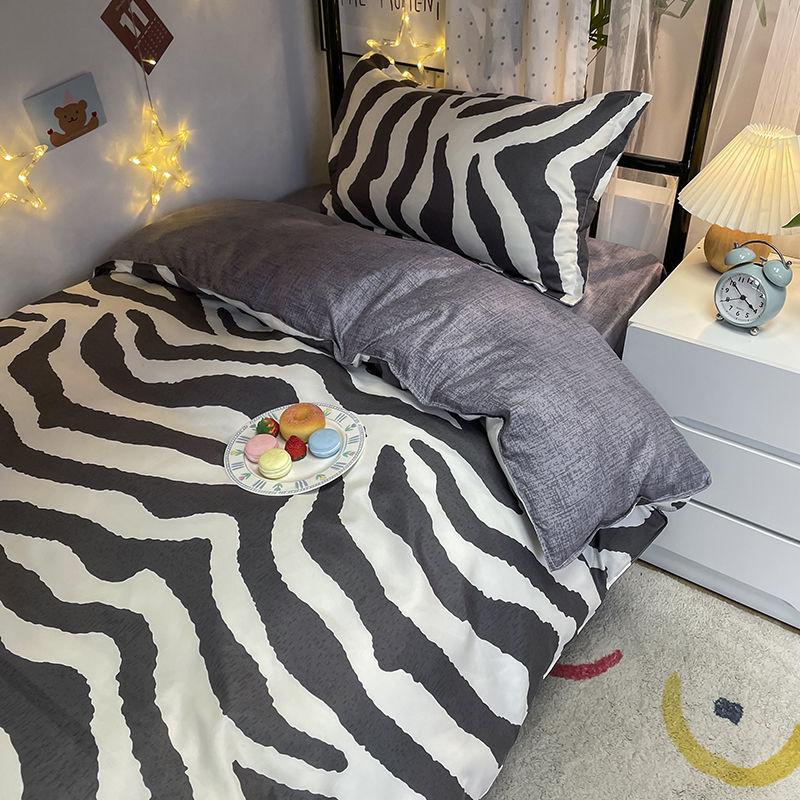Three-piece Single Bed Soft Skin-friendly Duvet Cover Bed Sheet Pillowcase Bedding Three-piece Student Dormitory