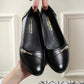 Spring and Autumn Mother's Shoes Soft Sole Comfortable Ladies Flat Pumps Mid Heel Comfortable Lightweight Black Leather Shoes