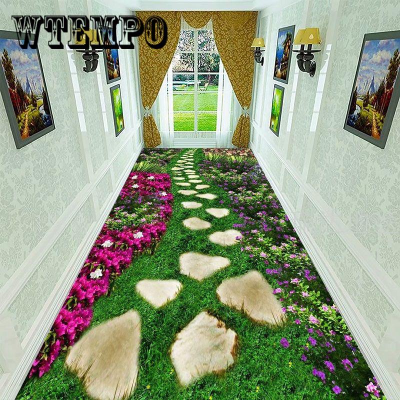 3D Printed Hallway  Carpet  Bedroom Corridor carpets for living room Coffee Table Area Rugs