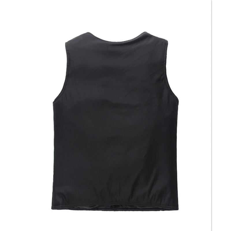 Men's Autumn and Winter Warm Cotton Vest Middle-aged and Elderly Wool Liner Padded Business Casual Loose Waistcoat Top Cardigans Vest Coat