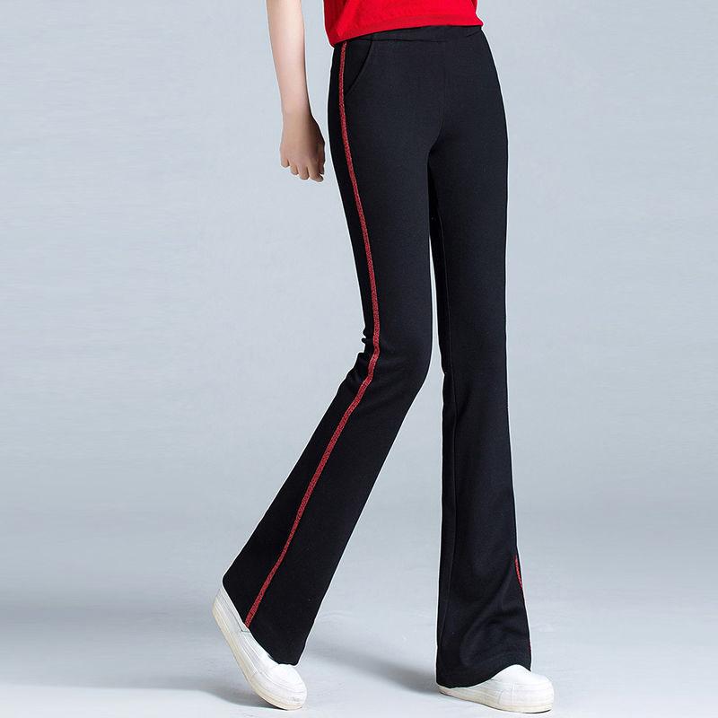 Female Student Sports Flared Trousers Fashion Loose and Versatile High-waist Bottoming Casual Wide-leg Trousers