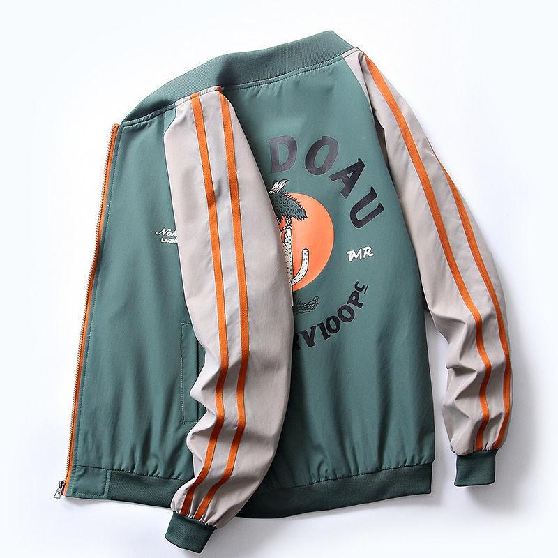 Men's Jacket Spring and Autumn Casual Young and Middle-aged Jacket Baseball Uniform Collar All-match Trend Top Men's Clothing
