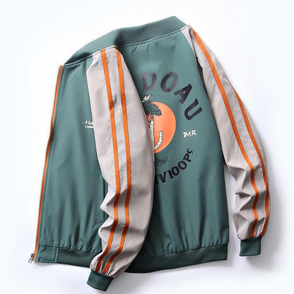 Men's Jacket Spring and Autumn Casual Young and Middle-aged Jacket Baseball Uniform Collar All-match Trend Top Men's Clothing