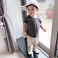 Boys' Pure Cotton Sweat-absorbent Breathable Soft Short-sleeved + Shorts Two-piece Summer Leisure and Comfortable Children's Suit