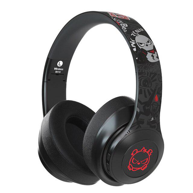 Colorful Light Wireless Headphones Bluetooth 5.0 Gaming Hifi Stereo Noise Canceling Headset with Mic