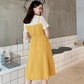 Simple Mid-length Round Neck Short-sleeved Dress A-line Version Waist Slimming Casual Skirt Ladies Loose Dress Large Size Dress