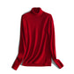 Pofulove Black Turtleneck Women's Autumn Winter Slim Fit Bottoming Shirt Long-sleeved Skinny Sweater
