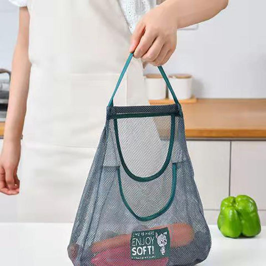 Kitchen Wall-mounted Storage Hanging Bag for Fruits and Vegetables Put Potatoes and Fruits Hollow Mesh Bag Household Breathable Storage Bag