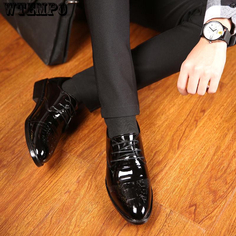 Men Leather Shoes Black Shoes Handmade Comfortable Formal Dress Men Flats