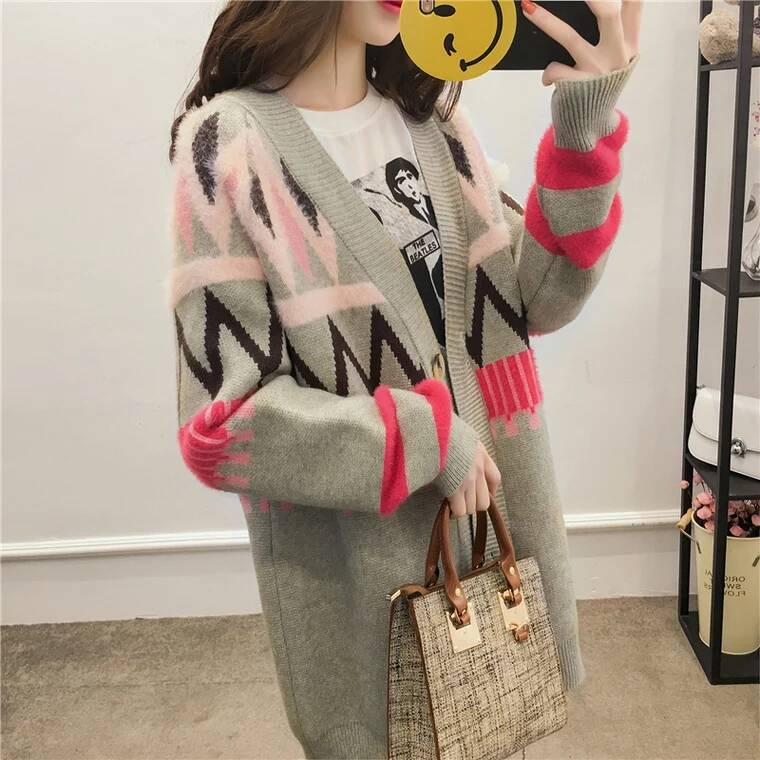Knitted Cardigan Women Casual Single Breasted Jumper 2019 Autumn Winter Oversize Sweater Tops Femme