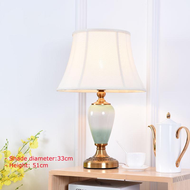 Modern Classical Fabric Crystal Desk Lights Vintage Creative Table Lamp Bedside Home Living Room