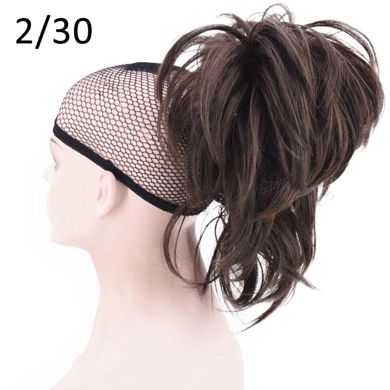 Synthetic Hair Buns Scrunchy Chignon Elastic Wavy Scrunchies Wrap for Ponytail Extensions for Girl