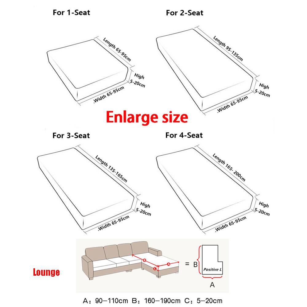 1/2/3/4 Seat Sofa Seat Cushion Cover for  Pets Kids Elastic Chair Cover Funiture Protector Thick Washable Removable Couch Slipcover Waterproof