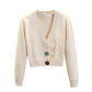 Autumn and Winter Twist Loose Sweater Knit Short Cardigan Outer Wear All-match Thin Women