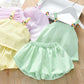 Girls' Cotton Suits Small Medium-sized Children's Striped Sling Tops Shorts Baby Girls Two-piece Suits