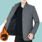 Men's Jacket Business gentleman jacket Winter Fashion Handsome Gentleman Plus Velvet Padded Jacket