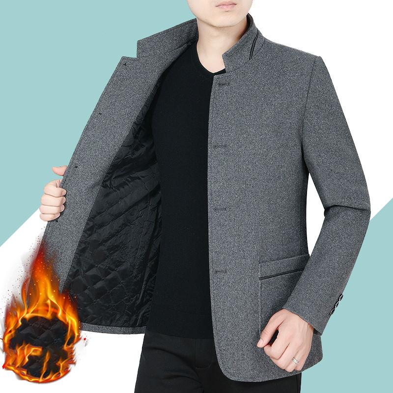 Men's Jacket Business gentleman jacket Winter Fashion Handsome Gentleman Plus Velvet Padded Jacket