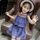Children Clothing Sets Summer Girls Chiffon Blouse Shirt + Short Pants Outfits 2pcs