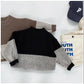 Boys Winter Clothes Thick Thick Woolen Warm Sweater Children Temperament Stitching Casual Sweater Tide