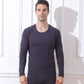 Fever Seamless Warm Long-sleeved T-shirt Men's Autumn and Winter Plus Velvet Padded Round Neck Bottoming Shirt Top
