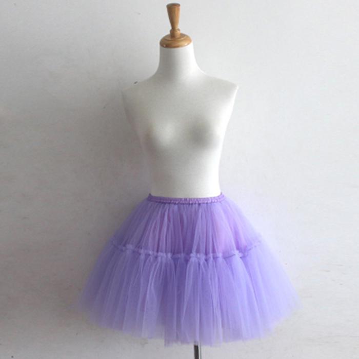 Pofulove Tulle Skirt Pleated Tutu Skirts Women Lolita Bridesmaids Vintage Midi Skirt A-line Skirts