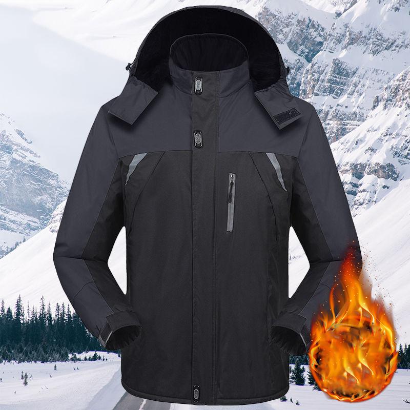 Jackets Overalls Padded Jackets Men's Plus Velvet Thick Warm Padded Jacket Cold-proof Jacket Winter