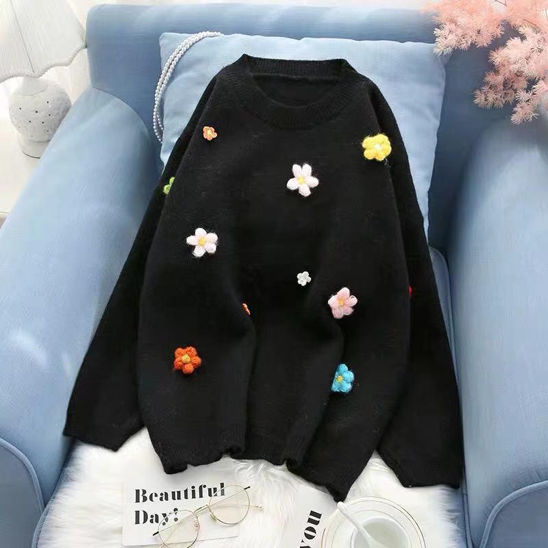 Sweater Women's Pullover Autumn and Winter Loose Wild Small Fresh Sweater Women Tide
