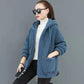 Lamb Velvet Hooded Sweatershirt Women's Fleece Thickening Autumn and Winter Warm Cardigan Jacket Spring Zipper Hooded Jacket