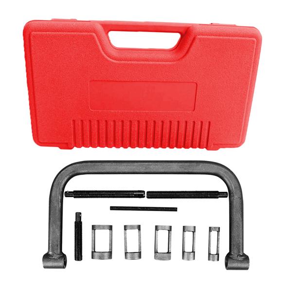 Red Car Engine Cylinder Head Valve Spring Compressor Removal Installation Fixture Tool Automatic Installation and Removal Motorcycle Maintenance Tool